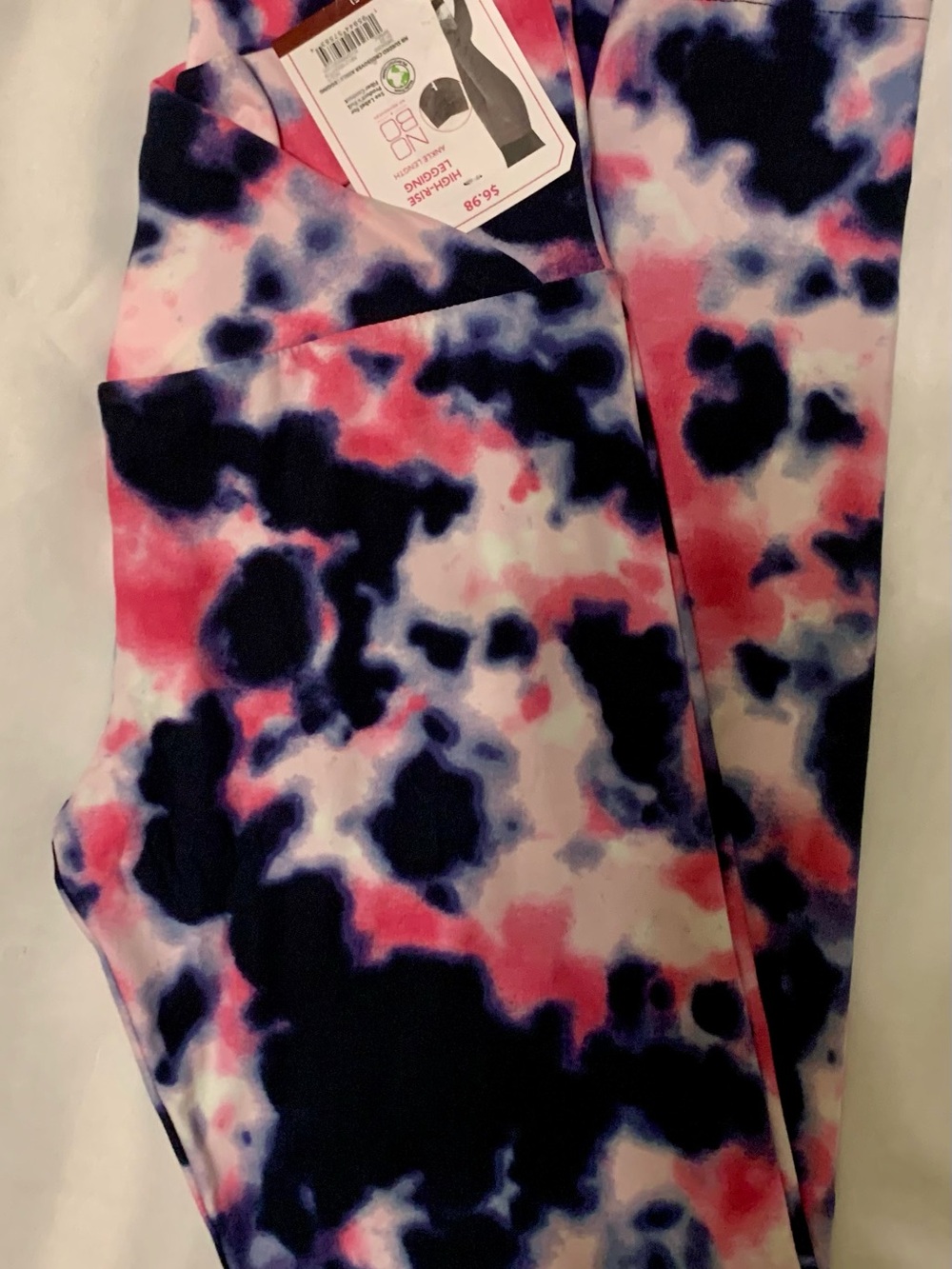 NWT No Boundaries Tie-Dye Leggings in Navy, Pink & White Size S